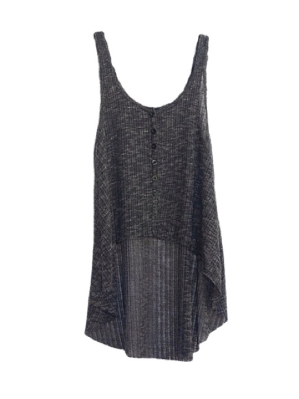 Millau Lf women’s Charcoal Ribbed Button-Front Tunic Tank